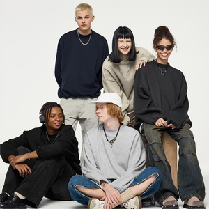 Felpa con scollo Mockneck GSM 325 personalizzata con maniche a pipistrello in pile felpa felpa con cappuccio da uomo - Product Image 2