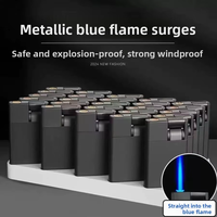 Allumeur de feu populaire en ligne, à flamme bleue directe, coupe-vent, durable, en métal antidéflagrant, gonflable