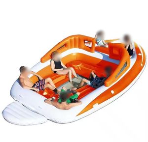 SZZHN Isla Flotante Inflable de PVC de Alta Calidad para 6 Personas, con Portavasos, Capacidad de 100-500 kg, Comercial - Product Image 3