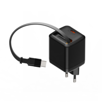 Pengisi Daya Cepat PD 20W QC dengan Kabel Retractable Tahan Api Perlindungan OTP & OVP 5V/3A untuk 17