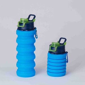 Collapsible Silicone Water Bottle 500ML BPA Free Foldable Leakproof Sports Travel Camping Outdoor Dishwasher Safe Eco-friendly - Product Image 6