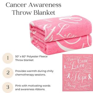 Coffrets cadeaux pour femmes atteintes de cancer avec couverture de compassion et bonnet, cadeaux personnalisés de rétablissement rapide pour femmes, amies malades, collègues - Product Image 5