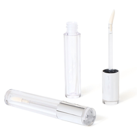 Gerade Runde Lipgloss-Tube Verpackung 3,3ml Dickwandige Leere Lipgloss-Tube Transparenter Applikator Leere Lipgloss- und Lippenöl-Tube