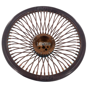 Volantes de 64 radios de 15 pulgadas en oro rosa con diseño cruzado - Product Image 3