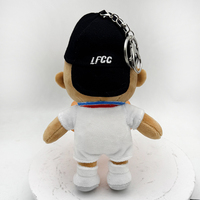 Peluche personnalisée en forme de garçon en maillot de baseball, douce et rembourrée, avec casquette et batte, pour la décoration de bar sportif