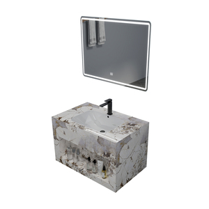 Évier en céramique à joint zéro intégré Rock Plate Luxe Minimalisme Surface solide Comptoir Salle de bain Vanité Amérique centrale et du Sud - Product Image 6