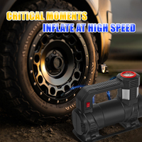 Richtek Fast Inflation AC120V Analogue Inflator Air Compressor Tire Inflator 80PSI LED Light Car/Motorcycle/Bike Tire Emergency