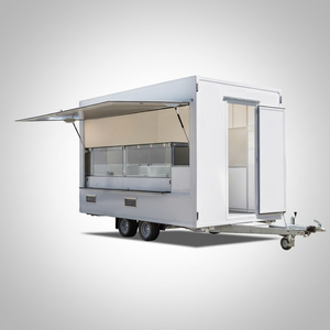 Camionnette mobile blanche pour la livraison d'aliments surgelés, idéale pour la restauration de rue et les cuisines mobiles - Product Image 1