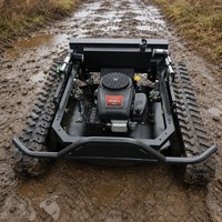 Cortadora de Césped Robótica con Control Remoto, Aprobada por CE y EPA, para Todo Tipo de Terreno, con Orugas de Goma para Agricultura