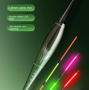 Signal flottant à lumière LED pour la pêche à la <span class=keywords><strong>carpe</strong></span> Tilapia Eva Pvc Pole Balsa Wood Bobbers Green Luminous Float Fishing Tools - Product Image 2