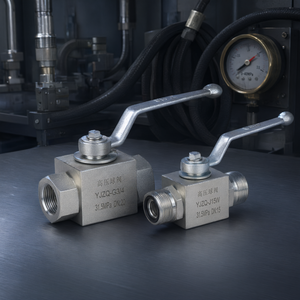 Vanne à boisseau sphérique hydraulique haute pression YJZQ, filetage mâle 1/4 à 2 pouces, en acier au carbone pour système hydraulique - Product Image 2