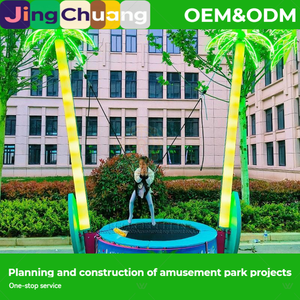Nouveau trampoline lumineux en forme de cocotier, trampoline carré pour enfants, aire de jeux pour centre commercial, lumières colorées pour enfants, <span class=keywords><strong>musique</strong></span> - Product Image 1