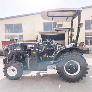 Nouveau tracteur agricole léger chinois 80 CV à roues, tracteur hydraulique diesel pour chantier avec pneus en caoutchouc et moteur rotatif - Product Image 3