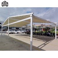 Pergola électrique rétractable en PVC pour restaurant en plein air