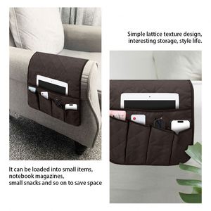 5 Pockets Sofa Side Armrest Pocket Storage <b>Bag</b> Sofa <b>Bed</b> Side Magazine Remote Control Storage Hanging Storage <b>Bag</b> - Product Image 3