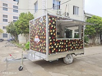 Kiosque de vente de snacks en acier inoxydable, camion alimentaire, remorque alimentaire approuvé