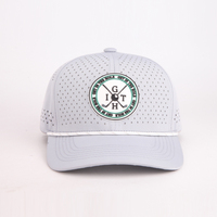 Topi Golf Merah Berkualitas Tinggi, Cepat Kering, Ringan, Berlubang, Performa Tinggi, dengan Patch Karet, Model Snapback