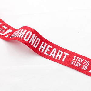 Logo rouleau meilleurs voeux ruban vêtements étiquettes personnalisées rubans ruban de satin simple face couleur personnalisée largeur personnalisée décoration - Product Image 2