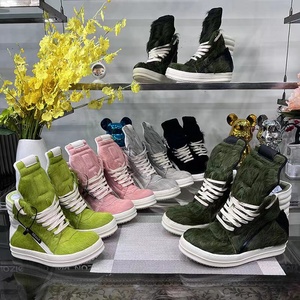 Baskets montantes de créateur pour femmes, à lacets, en cuir rose, à semelle épaisse, modè<span class=keywords><strong>le</strong></span> Geobasket pour hommes - Product Image 6