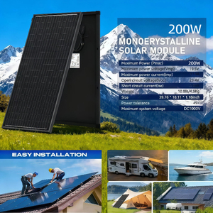 Solution solaire domestique avancée 200W en silicium monocristallin avec surveillance haute efficacité pour une énergie durable APH-P63 200W - Product Image 4