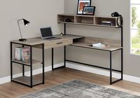 Bureau de travail commercial portable et durable, avec plateau convertible effet bois et tiroir fermé assorti
