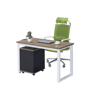 Kustom Elm minimalis Satu meja komputer Modular mebel kantor kecil untuk staf - Product Image 2