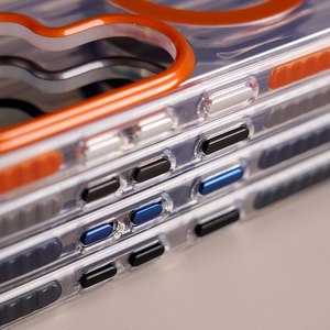Étui rigide en PC ondulé antichoc B337 en gros pour Samsung S26 Ultra Plus, étui magnétique transparent pour iPhone - Product Image 2