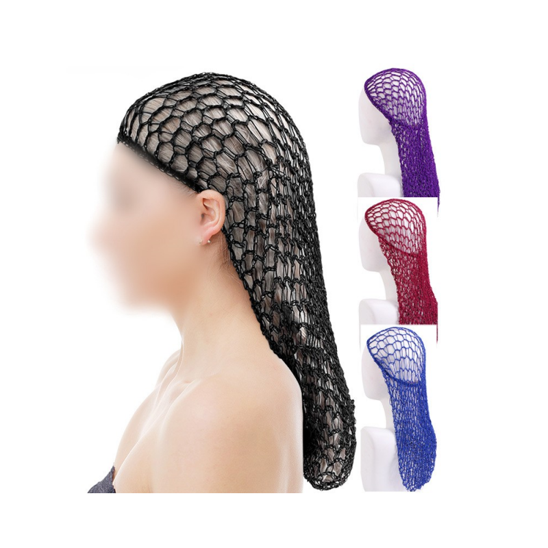 Abaodam Hair Nets For Net Hair Nets Wig Clear Food Hairnet Service Elastics Cooking Women- 100pcs Hair Nets Invisible Elastic Edge Mesh (Black