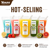 Sachet Doypack personnalisé imprimé en gros avec bec verseur, robuste, pour détergent liquide, qualité alimentaire, 500g 1kg 2kg