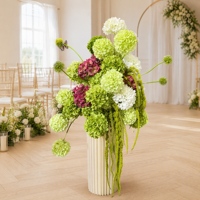 Boule de fleurs artificielles multicolores pour centre de table de mariage, fête d'anniversaire, événement extérieur, décoration de table