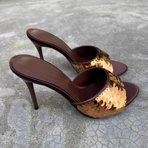 Sandali <span class=keywords><strong>eleganti</strong></span> con tacco alto da donna da banchetto Sexy pantofole con paillettes scarpe da donna - Product Image 5