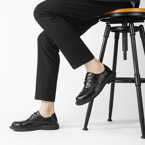 Zapatos Formales de Negocios de Alta Calidad, de Cuero Genuino Vacuno, Sin Cordones, Impermeables, con Soporte de Arco, Elegantes Zapatos de Boda para Otoño - Product Image 5