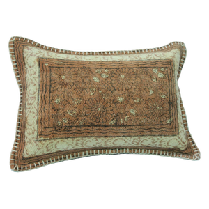 Personalizable al por mayor de lujo de algodón Dhurrie bloque de mano impreso rectángulo funda de almohada decorativa con logotipo personalizado etiqueta privada - Product Image 5