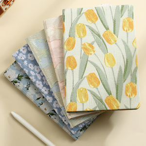 Diario de tela A6 transfronterizo, estilo Instagram, para escuela, viajes, con espárragos decorativos, cuaderno grueso, planificador, regalo, inalámbrico - Product Image 1