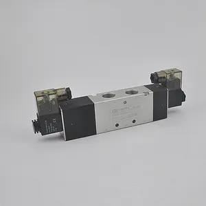 China double control 4V220-08 two position five way Airtac solenoid valve double coil solenoid valve