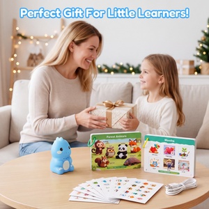 Cartes flash interactives parlantes pour enfants, appareil d'apprentissage de l'anglais, lecteur de dinosaures pour enfants, 600 mots, 12 comptes à rebours, kit de jouets STEM - Product Image 6