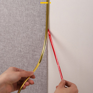 خطوط مقاومة للرطوبة ذاتية اللصق من البي في سي للديكور الداخلي، حواف جدارية كلاسيكية - Product Image 3