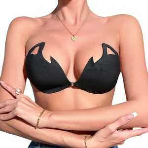 <span class=keywords><strong>Sujetador</strong></span> <span class=keywords><strong>sin</strong></span> tirantes push-up para mujer, <span class=keywords><strong>sujetador</strong></span> <span class=keywords><strong>bandeau</strong></span> inalámbrico antideslizante con almohadillas extraíbles, ropa interior invisible de copa 3/4 suave - Product Image 5