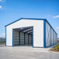 Structure en acier préfabriquée à portique double pente pour entrepôt, bâtiment métallique à travée unique pour stockage, directement de l'usine