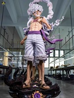 Statue grandeur nature One Piece Luffy Gear 5 Sun God Nika, figurine d'anime en résine pour collectionneur, décoration de cinéma maison