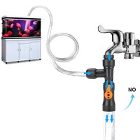 Kit de changement d'eau en plastique pour aquarium, incluant des connecteurs et des pièces avec tête de conversion pour le nettoyage des aquariums