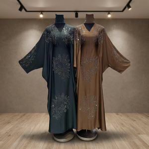 Best Selling High Quality Handmade Women Beaded Abaya Long Sleeve Vintage Modest Wear Decorative Beading Premium Anti-Pilling V - Product Image 3