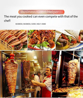 Machine à shawarma au gaz professionnelle à prix avantageux, mini-grill et coupe-shawarma