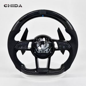 Volant en cuir et fibre de carbone personnalisé populaire, adapté aux modèles <span class=keywords><strong>Audi</strong></span> A1, A3, A4, A5, A6, A7, Q3, Q4, Q5, Q6, Q7, etc. - Product Image 4