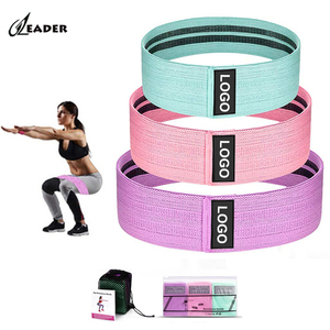 Vente en gros de bandes de résistance réglables pour la gymnastique Boucle de hanche en fil de latex avec application d'entraînement avec logo - Product Image 1