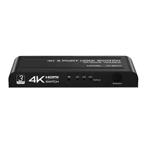 FJ-4K301A Fjgear High Quality Hd 3840*2160 60Hz 3 Port 4K 3 In 1 Out Hdmi Video Selector Switcher