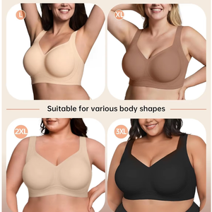 Reggiseno Senza Ferretto Bell-fenny, Supporto Quotidiano, <span class=keywords><strong>Push</strong></span>-<span class=keywords><strong>up</strong></span>, Copertura Totale, Senza Cuciture, Taglie Forti, OEM ODM - Product Image 6