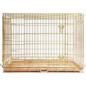 Niche commerciale en métal doré pour chien, grand nid à Impact, accessoire de protection pour chiens et chats, plateau en PP, robuste, en Stock - Product Image 2