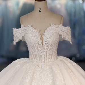 Dy6990 Vestido de Novia de Lujo Moderno y Sexy con Cola de Princesa, Encaje con Cuentas, Diseño de Espalda con Cordones, Jancember - Product Image 4