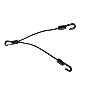Black Plastic <b>Guy</b> <b>Rope</b> With 3 Hooks 30 Cm For Outdoor Gear Bundling And Securing Universal Use All Seasons - Product Image 5